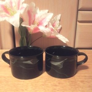 *Mikasa Galleria Opus Black Calla Lily Teacup 4-5 Ozs Discontinued Pattern